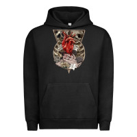 Pigment Black Flower Skeleton Urban Hoodie - RanaPortraitStore