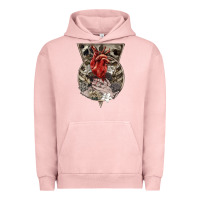 Pigment Salmon Flower Skeleton Urban Hoodie - RanaPortraitStore
