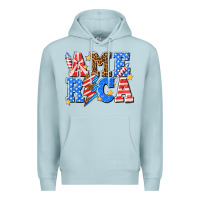 Blue Mist America with lightning bolt Premium Hoodie - texasbilliewilder