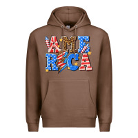 Chestnut America with lightning bolt Premium Hoodie - texasbilliewilder