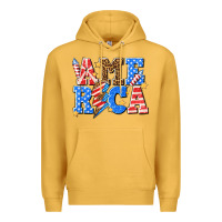 Mustard America with lightning bolt Premium Hoodie - texasbilliewilder