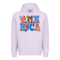 Lilac America with lightning bolt Premium Hoodie - texasbilliewilder