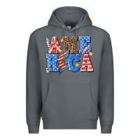 Rock America with lightning bolt Premium Hoodie - texasbilliewilder