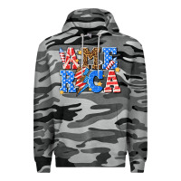 Slate Camo America with lightning bolt Premium Hoodie - texasbilliewilder