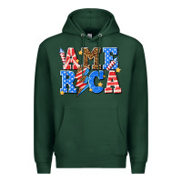 Sports Green America with lightning bolt Premium Hoodie - texasbilliewilder