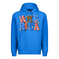 True Royal America with lightning bolt Premium Hoodie - texasbilliewilder