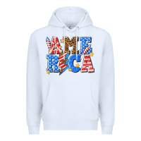 White America with lightning bolt Premium Hoodie - texasbilliewilder