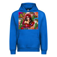 Cobalt mexico girl serape Urban Hoodie - Zillion Design Studio