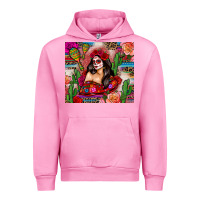 Fuchsia Pink mexico girl serape Urban Hoodie - Zillion Design Studio