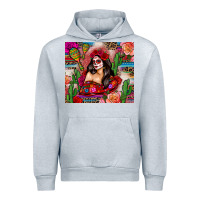 Heather Grey mexico girl serape Urban Hoodie - Zillion Design Studio