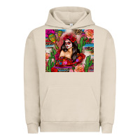 Pigment French Oak mexico girl serape Urban Hoodie - Zillion Design Studio