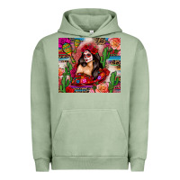 Pigment Oil Green mexico girl serape Urban Hoodie - Zillion Design Studio