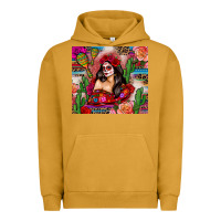 Pigment Peanut Butter mexico girl serape Urban Hoodie - Zillion Design Studio