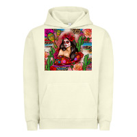 Pigment Pistachio mexico girl serape Urban Hoodie - Zillion Design Studio