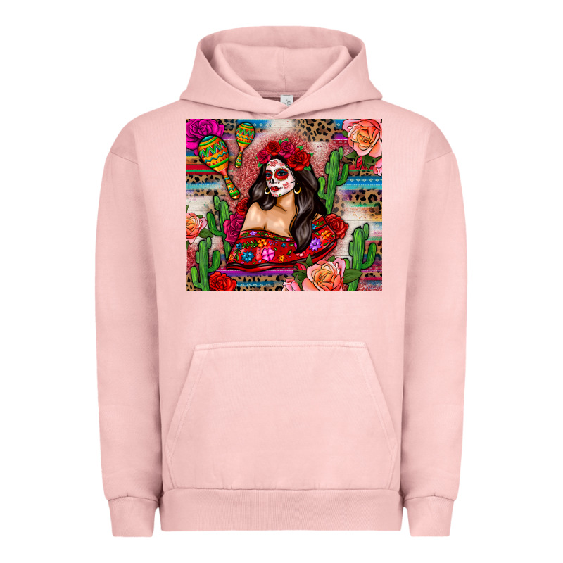 Mexico Girl Serape Urban Hoodie by Zillion Design Studio | Teevron