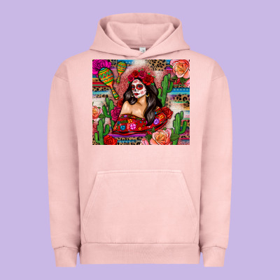 Mexico Girl Serape Urban Hoodie Designed By Zillion Design Studio