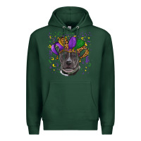 Sports Green mardi gras pitbull Premium Hoodie - RanaPortraitStore