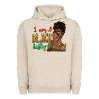 Pigment French Oak i am black history afro black woman juneteenth Urban Hoodie - texasbilliewilder