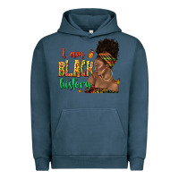 Pigment Midnight Navy i am black history afro black woman juneteenth Urban Hoodie - texasbilliewilder