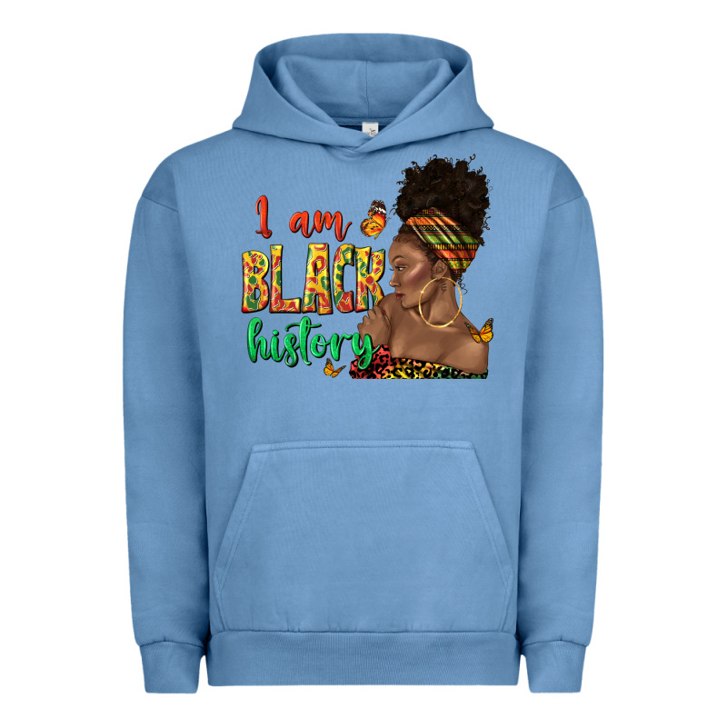 I Am Black History Afro Black Woman Juneteenth Urban Hoodie by texasbilliewilder | Teevron