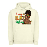 Pigment Pistachio i am black history afro black woman juneteenth Urban Hoodie - texasbilliewilder