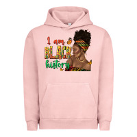 Pigment Salmon i am black history afro black woman juneteenth Urban Hoodie - texasbilliewilder