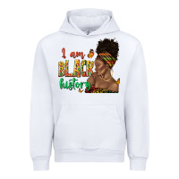 White i am black history afro black woman juneteenth Urban Hoodie - texasbilliewilder
