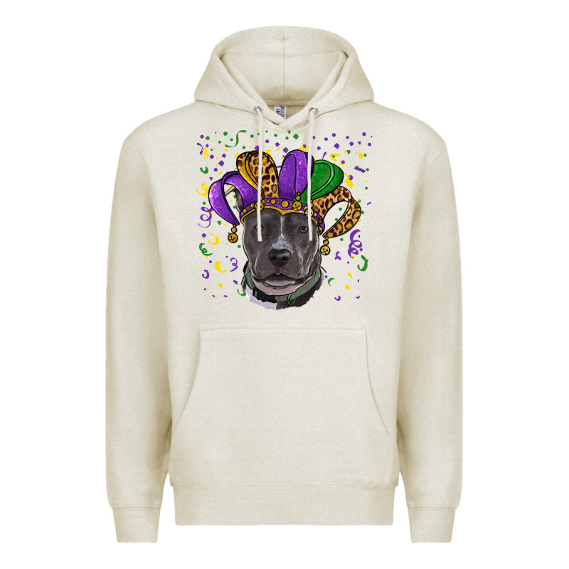 Mardi Gras Pitbull Premium Hoodie by RanaPortraitStore | Teevron
