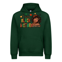 Forest Green i am black history afro girl Urban Hoodie - texasbilliewilder