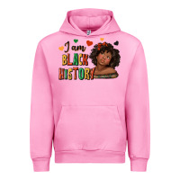 Fuchsia Pink i am black history afro girl Urban Hoodie - texasbilliewilder
