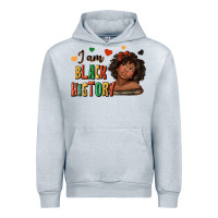Heather Grey i am black history afro girl Urban Hoodie - texasbilliewilder