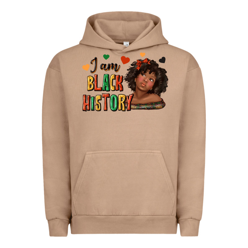 I Am Black History Afro Girl Urban Hoodie by texasbilliewilder | Teevron