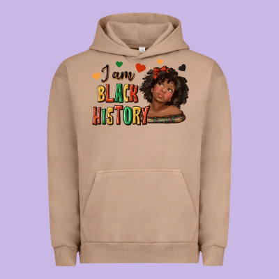 Urban Hoodie i am black history afro girl