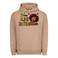 Pigment Burro i am black history afro girl Urban Hoodie - texasbilliewilder