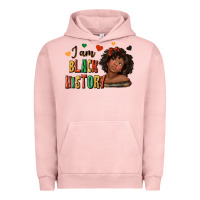Pigment Salmon i am black history afro girl Urban Hoodie - texasbilliewilder