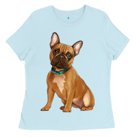 Baby Blue french bulldog Ladies Tee - Artiststas