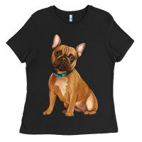 Black french bulldog Ladies Tee - Artiststas