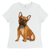 White french bulldog Ladies Tee - Artiststas