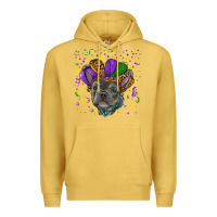 Mardi Gras French Bulldog Premium Hoodie | Teevron