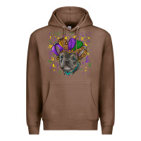 Chestnut mardi gras french bulldog Premium Hoodie - RanaPortraitStore