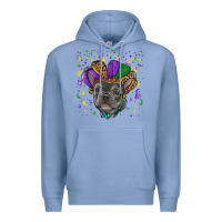 Colony Blue mardi gras french bulldog Premium Hoodie - RanaPortraitStore