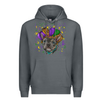 Rock mardi gras french bulldog Premium Hoodie - RanaPortraitStore