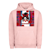 Pigment Salmon mamacita serape Urban Hoodie - Zillion Design Studio