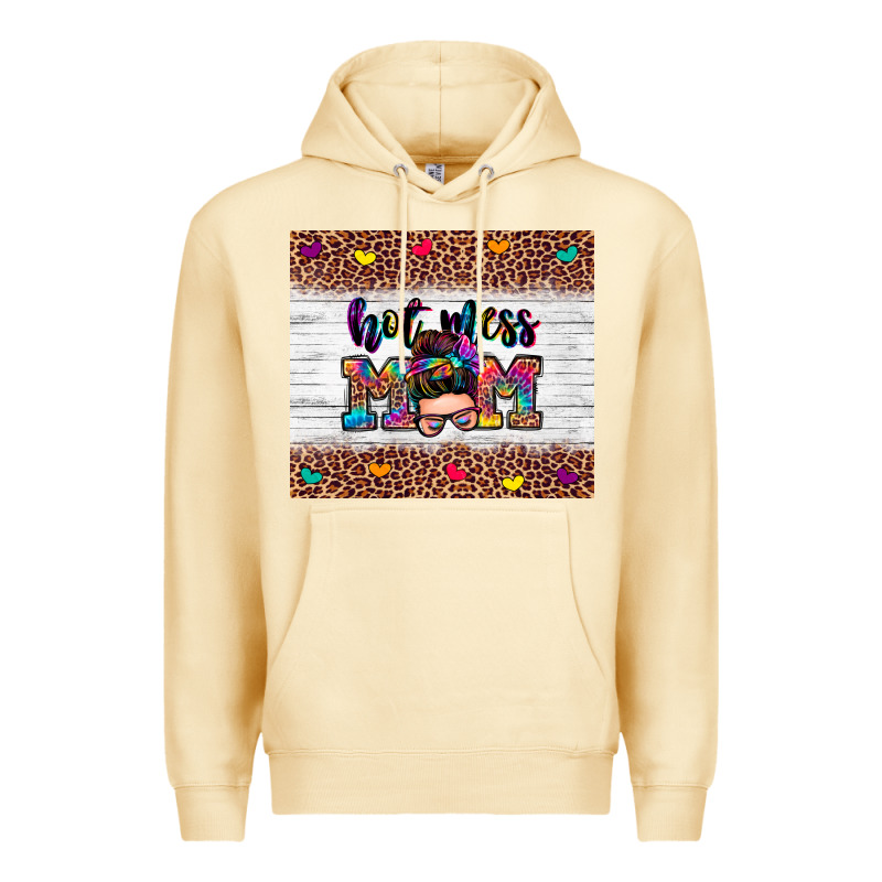 Hot Mess Mom Premium Hoodie by Zillion Design Studio | Teevron