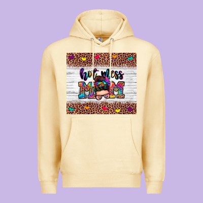 Hot Mess Mom Premium Hoodie Designed By Zillion Design Studio