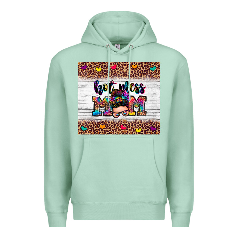 Hot Mess Mom Premium Hoodie by Zillion Design Studio | Teevron