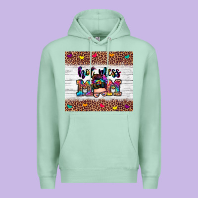 Hot Mess Mom Premium Hoodie Designed By Zillion Design Studio