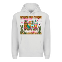 Dove Grey Cafecito y chisme coffee cups Premium Hoodie - Zillion Design Studio