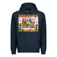 Navy Cafecito y chisme coffee cups Premium Hoodie - Zillion Design Studio