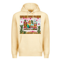 Pina Colada Cafecito y chisme coffee cups Premium Hoodie - Zillion Design Studio